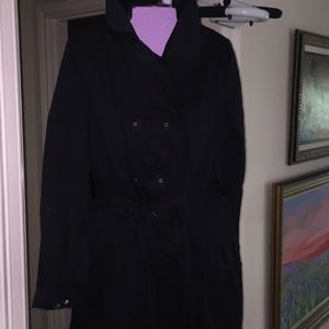 Black double breasted with drop waist